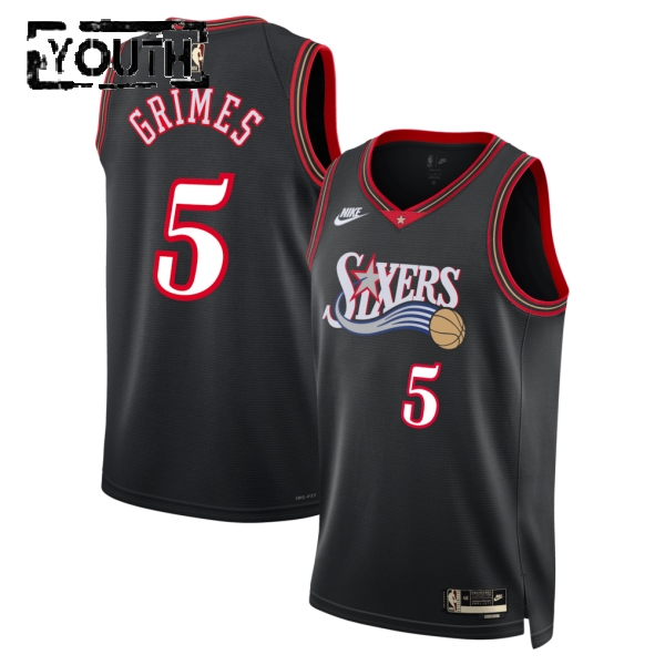 Philadelphia 76ers Trikot Quentin Grimes Nike 2025-26 Classic Edition Schwarz Swingman - Kinder Philadelphia 76ers Trikot Quentin Grimes Nike 2025-26 Classic Edition Schwarz Swingman - Kinder